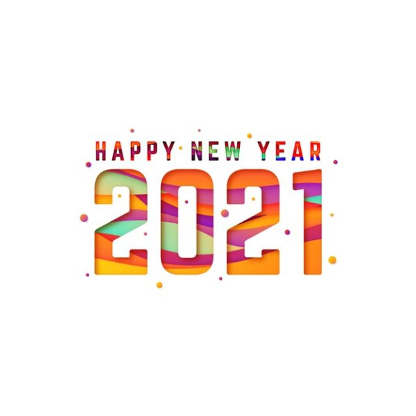 剪纸风格的2021牛年背景