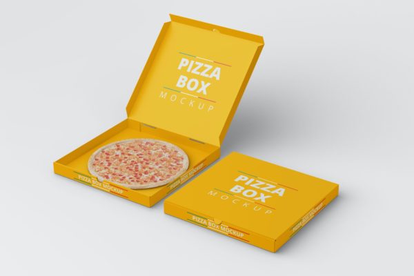 比萨饼盒模型样机 (PSD,PDF)