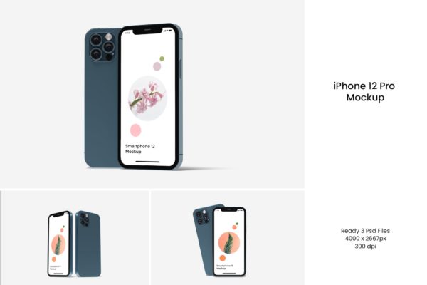 iPhone 12 Pro 手机产品样机 V.2 (PSD,PDF)