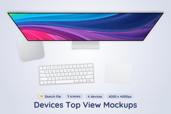XDR Pro Display和Apple设备SKETCH UI样机展示模型mockups