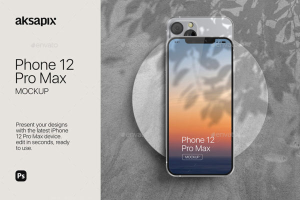 UI/UX设计展示iPhone 12手机样机模板