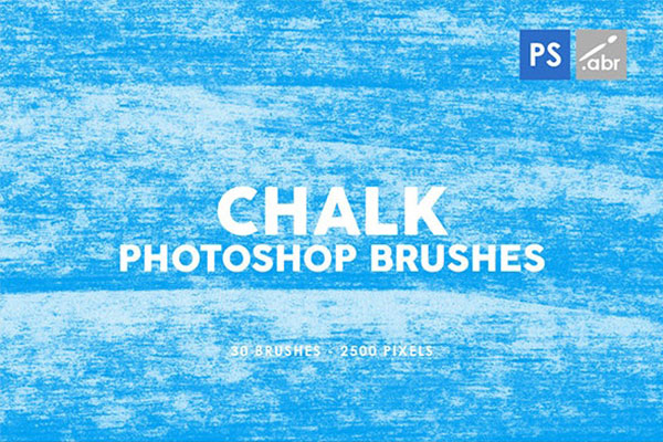 30个粉笔纹理Photoshop印章笔刷素材