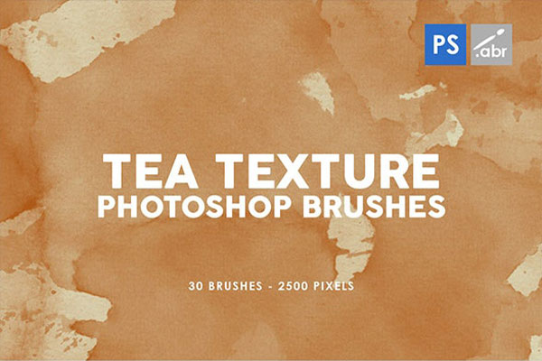 30个茶渍茶垢纹理Photoshop印章笔刷