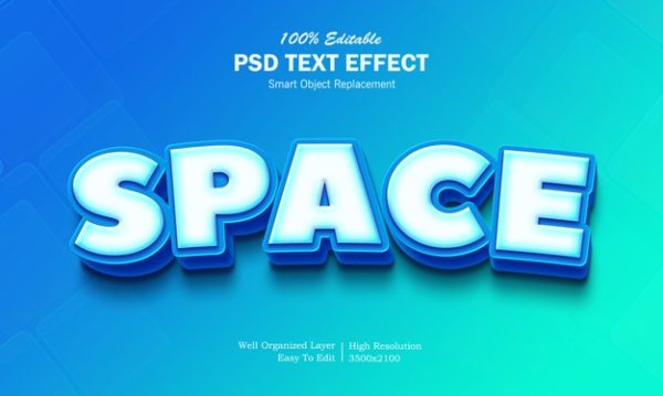 3D空间文本字体样式[PSD]