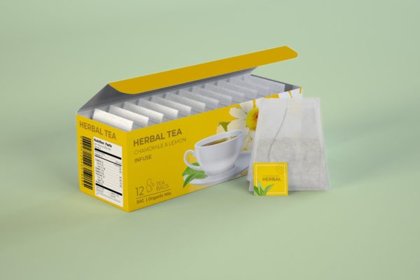 茶叶茶包包装样机 (PSD)