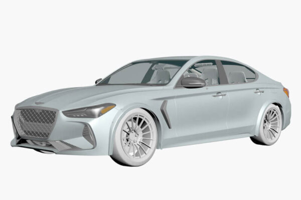 现代捷恩斯G70小轿车C4D模型下载（OBJ）
