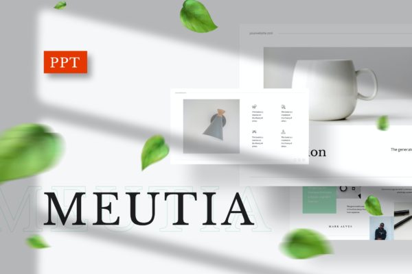 Meutia -极简布局精美ppt模板 (PPTX)