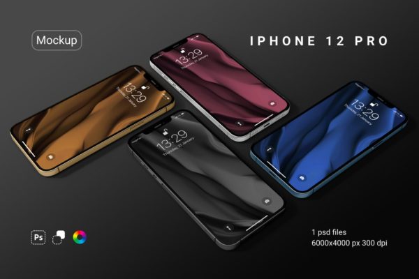 iPhone 12 Pro APP UI样机展示模型mockups