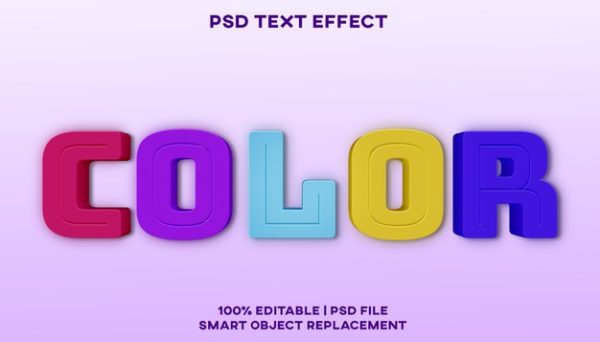 彩色文本特效字体样式[PSD]
