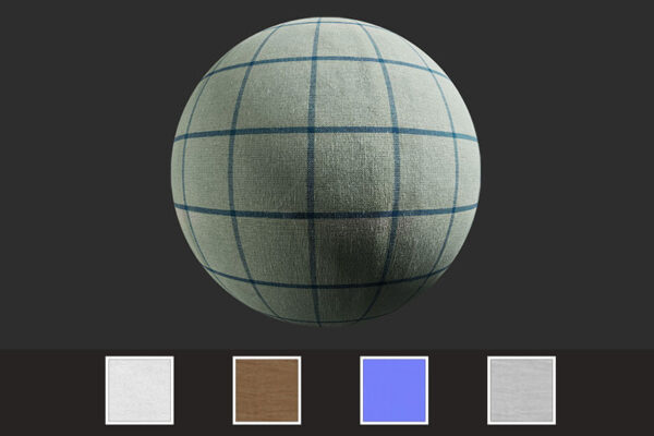 方格子图案的面料C4D材质贴图（JPG）