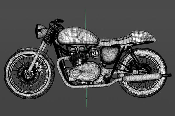经典的摩托车完美C4D模型下载（C4D）