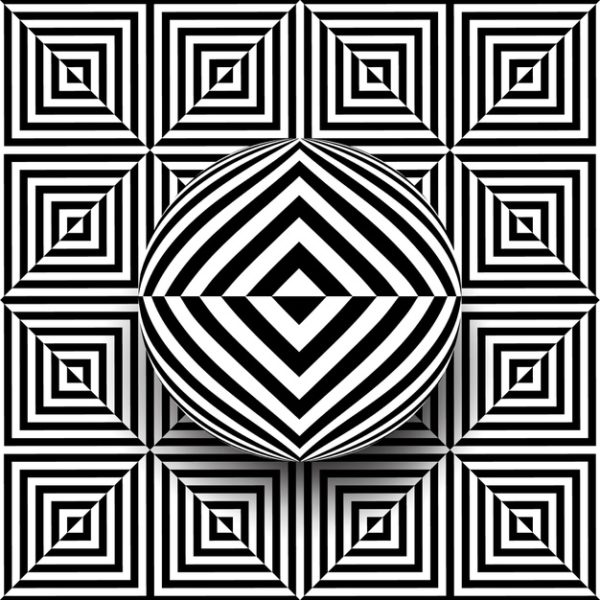 3D几何图形黑白视错觉背景矢量素材[ai,eps]