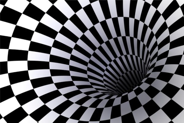 逼真的视错觉几何背景 Free Vector | Realistic optical illusion background