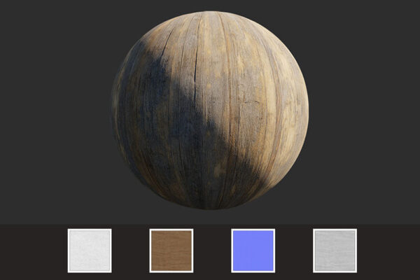 表面干枯的木板C4D材质贴图（JPG）