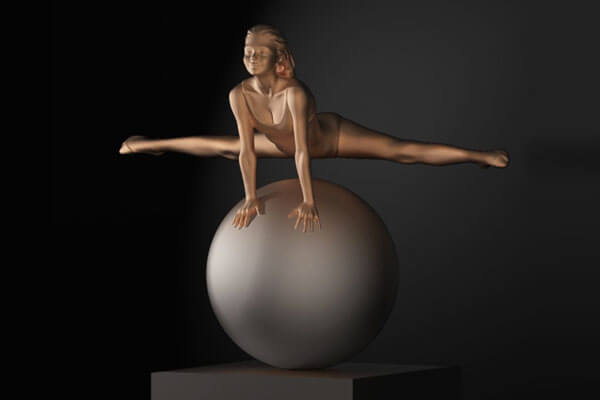 优美的运动姿态3D模型素材免费下载（FBX，C4D可用）