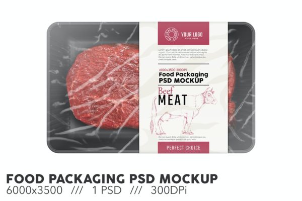 肉类食品包装模型 (PSD)