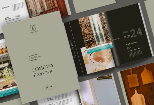 多用途的品牌手册画册宣传册杂志房地产楼书设计模板