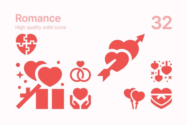 浪漫情人节元素图标合集（SVG）