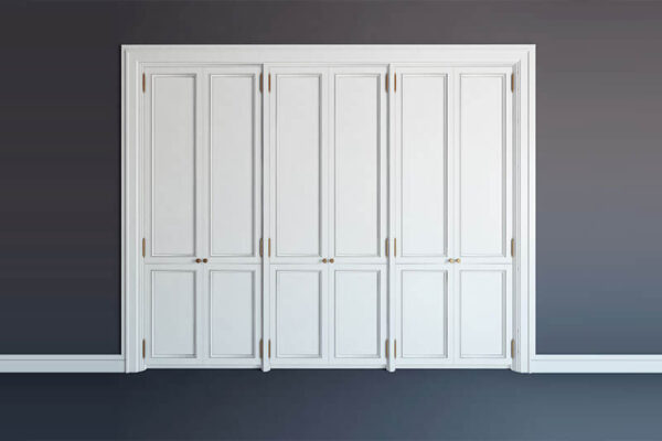 简约现代田园风格的一体嵌入式衣柜3D模型免费下载（FBX，MAX）