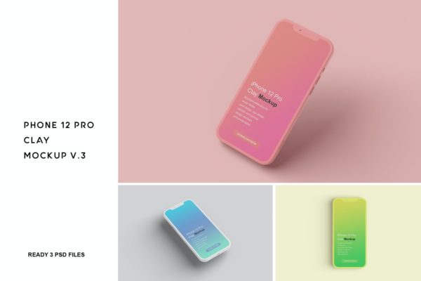 iPhone 12 Pro APP UI样机展示模型mockups