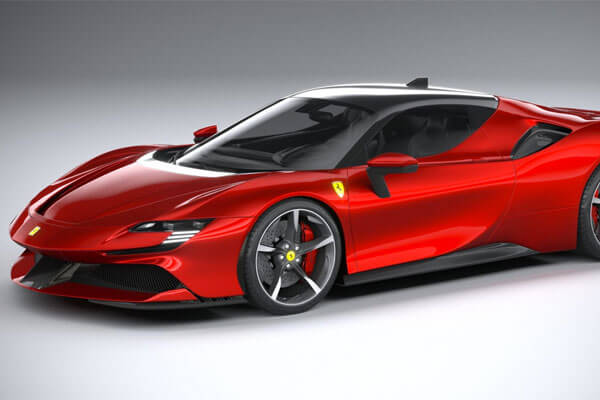 Ferrari SF90 Stradale 2021 完美赛车3D模型（FBX,OBJ）