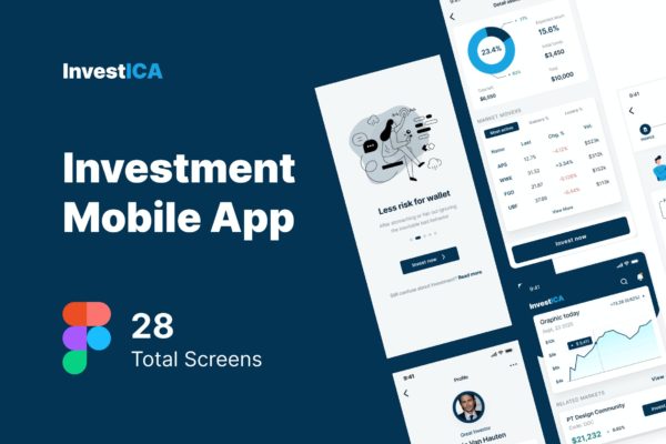 投资管理的APP UI模板（FIG）