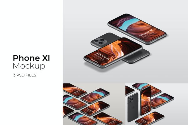 iPhone 11高端手机展示模型Vol.2 (PSD)