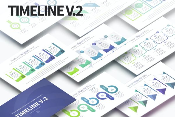 Timeline V.2 – 演示文稿幻灯片信息图 (PPTX,PDF)