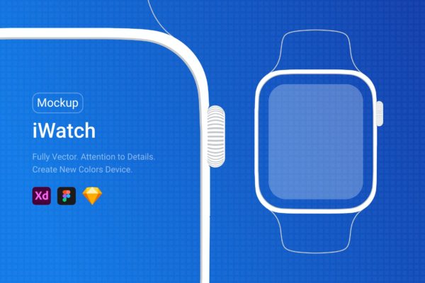 Apple Watch 线框图UI样机（XD,FIG,SKETCH）