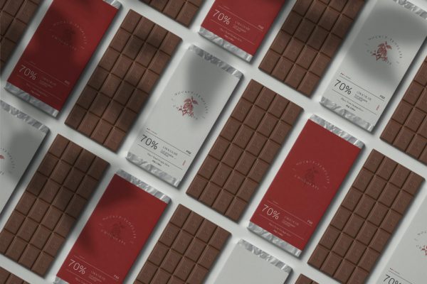 巧克力包装设计展示样机 (PSD)