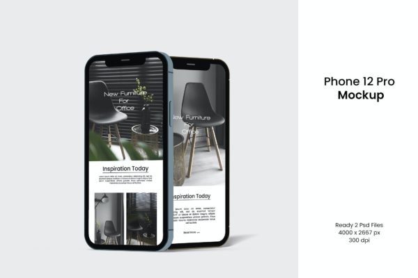 iPhone 12 Pro手机产品样机 (PSD,PDF)