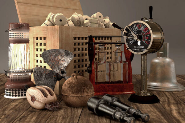 海洋航海复古元素布景3D模型套装下载（FBX，MAX）