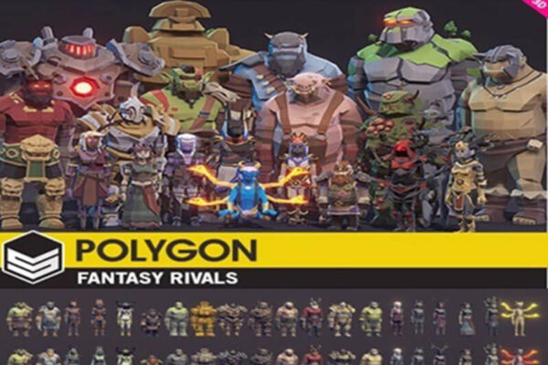 Unity低多边形- 梦幻对手游戏3D角色库（unitypackage）