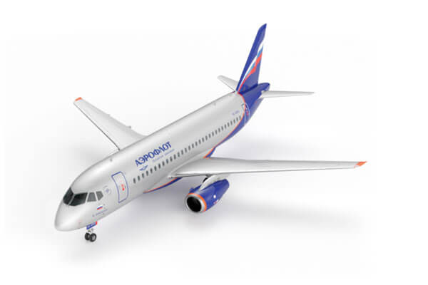 SSJ 100 常用客机飞机3D模型下载（OBJ,MAX）