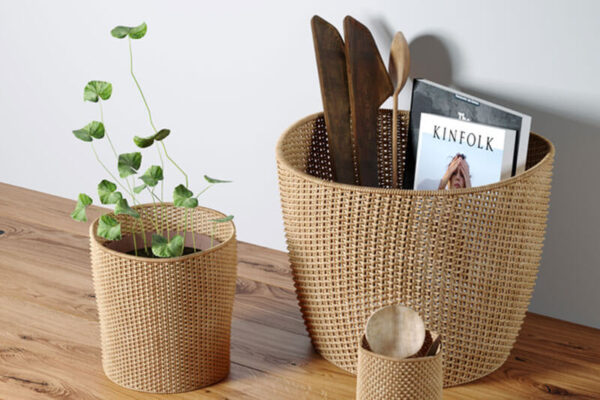 特别的篮筐编制框收纳筐3D模型下载（FBX，MAX）