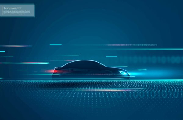 汽车自动驾驶未来科技感海报设计素材 (psd)