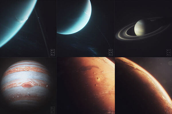 常用必备的行星和黑洞3D模型下载（C4D,OC渲染器）