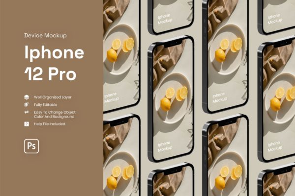 Iphone 12 Pro手机产品样机(PSD)
