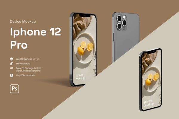 Iphone 12 Pro高端手机样机(PSD)