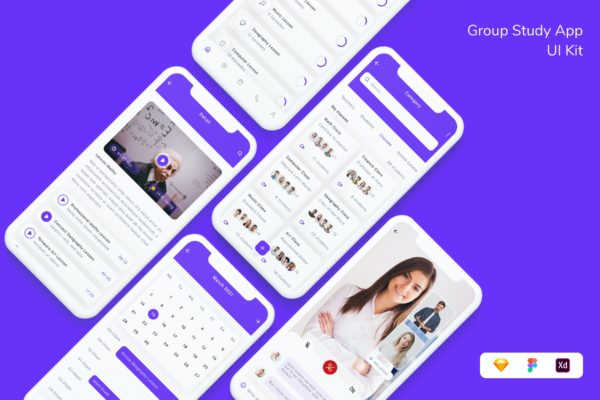 小组学习APP UI (FIG,SKETCH,XD)