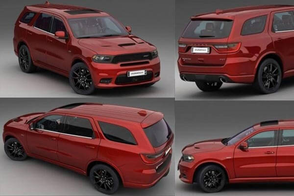 道奇 Durango SRT 3D SUV汽车模型下载（C4D,FBX,OBJ,MAX,3DS）