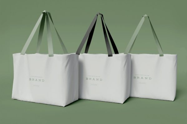 极简时尚购物袋样机(PSD)