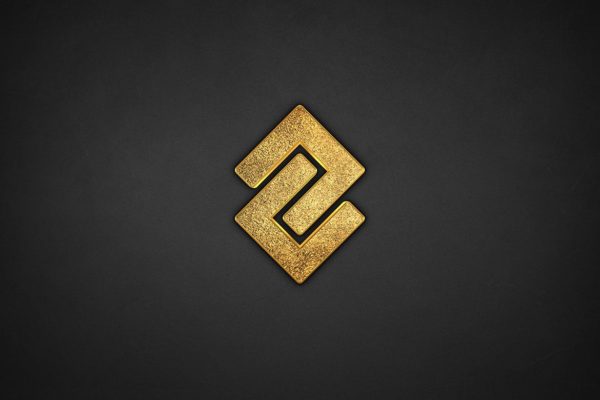 3D烫金logo设计展示样机 (PSD)
