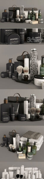 洗浴用品护肤品套装3D模型下载（fbx,max）