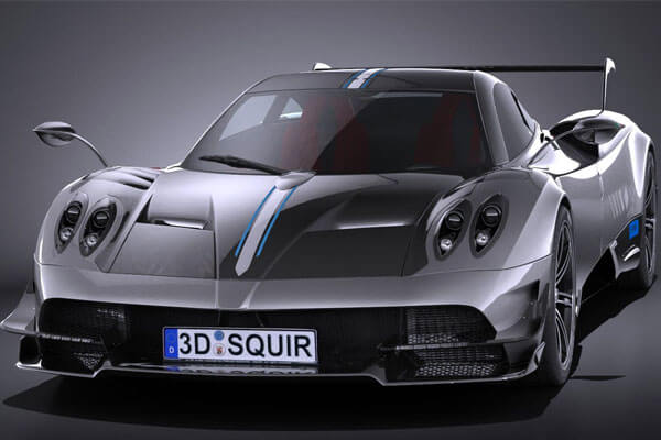 帕加尼Huayra 2016 BC 汽车赛车3D模型下载（C4D,OBJ,FBX,MAX）
