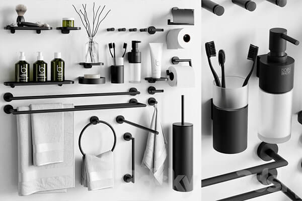 卫生间洗漱用品套装3D模型下载（MAX,OBJ,FBX）