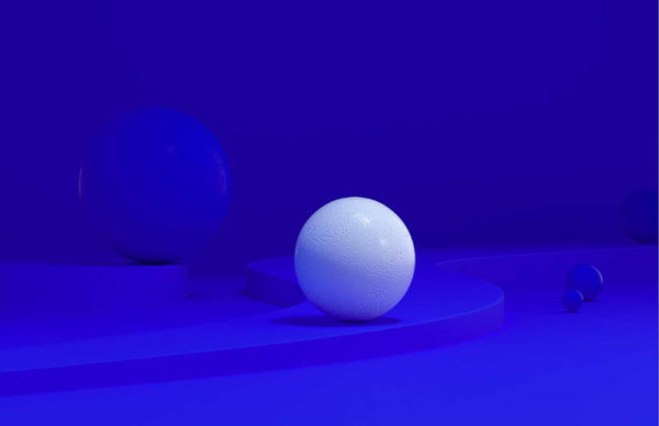 白色球体蓝色背景图形psd素材 (psd)