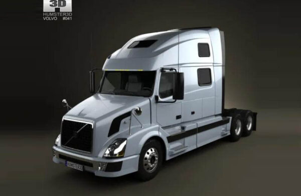 沃尔沃 Volvo VNL 牵引机经典卡车货车汽车 3D 模型下载（C4D,MAX,MB,OBJ,FBX）