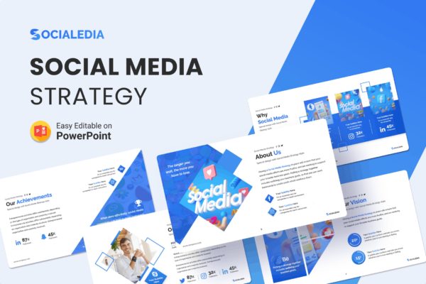 Socialedia – 社交媒体策略展示模板(PPTX)