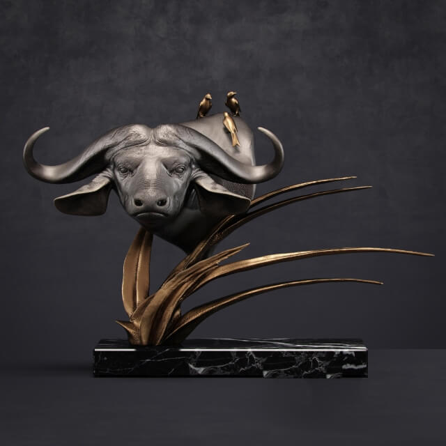 水牛头部雕塑3D模型（OBJ,FBX,MAX）